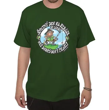 Pánské tričko Tričko Špatný den na rybách - velikost XL