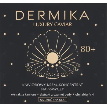 Pleťový krém Dermika Luxury Caviar kaviárový regenerační pleťový krém-koncentrát 80+ na den a noc, 50 ml