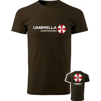 Pánské tričko Tričko Umbrella Corporation Backside - hnědá