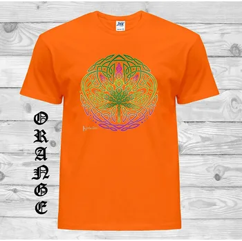 Chlapecké tričko detske-levne-bavlnene-tricko-potisk-keltske-konopi Barva: Orange - oranžová, velikost: 128