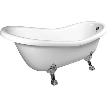 Vana RETRO volně stojící vana 169x75x72cm, nohy chrom mat, bílá