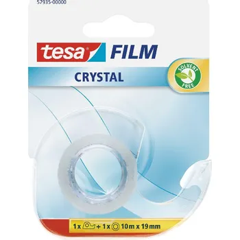 Kancelář samolepicí páska Tesa Crystal 19mm x 10m + odvíječ