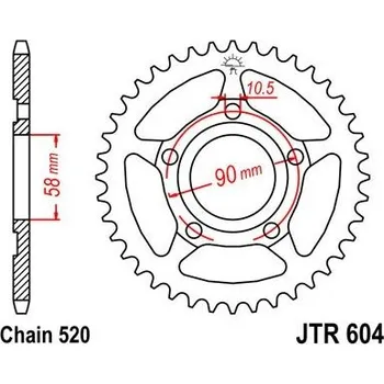 Řetězová sada pro motocykl Jt sprockets JTR 604-35 Honda/Gilera