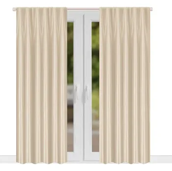 Speciální výtvarná barva Levné závěsy krémově zlaté barvy Vermont (ZFL)