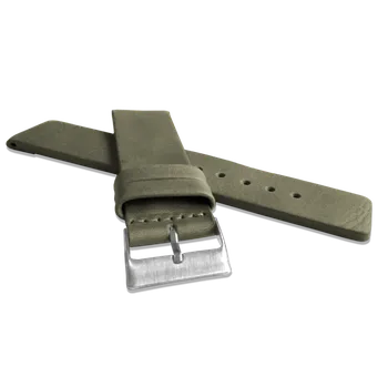 Zelený kožený řemínek LAVVU Plain Top Grain LSCUG Šířka řemínku: 24mm