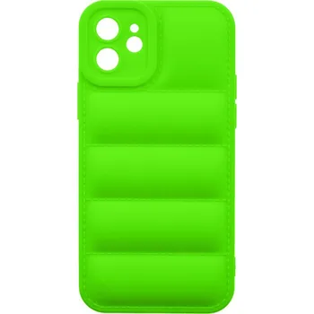 Pouzdro na mobilní telefon Kryt OBAL:ME Puffy pro Apple iPhone 12 - gumový - zelený