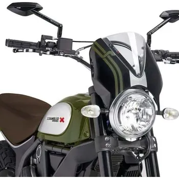 Puig Windshield Retrovision Black Ducati Scrambler (15-22) Tmavá (F)