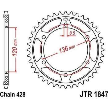 Auto-moto Jt sprockets JTR 1847-55 Yamaha