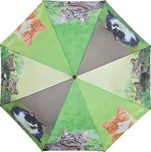Deštník Kočka, 120x95cm, zelená|Esschert Design