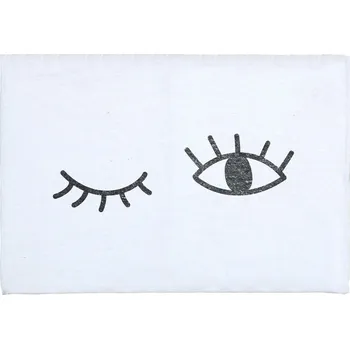 Koupelnová předložka Bílá koupelnová podložka s příměsí bavlny Really Nice Things Eyes, 40 x 60 cm ID_1411393