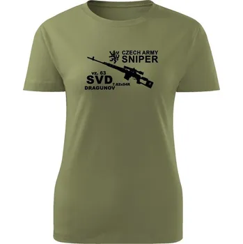 Dámské tričko SVD DRAGUNOV CZECH ARMY SNIPER - olivová
