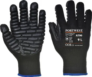 Pracovní rukavice Portwest A790 antivibrační rukavice černé