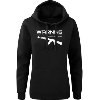 Dámská mikina Dámská mikina s kapucí BAD HABIT AK-47 - černá