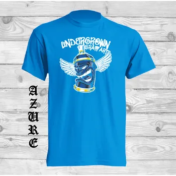 Chlapecké tričko detske-levne-bavlnene-tricko-potisk-sprej-graffiti Barva: Azure - azurově modrá, velikost: 140