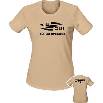 Dámské tričko Dámské funkční tričko vz. 58 CZ 858 Tactical Operator BACKSIDE - písková