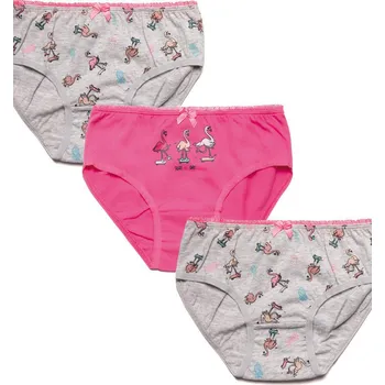 Dívčí spodní prádlo DÍVČÍ KALHOTKY STANDARD G-242SD růžovo-šedá 134-140