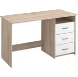 Psací stůl dub/perleťově bílá