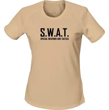 Dámské tričko Dámské funkční tričko SWAT Special Weapons And Tactics - písková