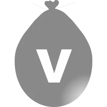 Balónek Balónek písmeno V stříbrné -