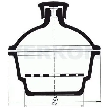 Kanalizační potrubí Víko s plastovým hmatníkem k exsikátoru DN 250, k produktu: Exsikátor s plastovým hmatníkem dle normy ČSN, SIMAX