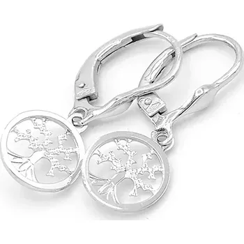 Náušnice Náušnice z bílého zlata, strom života 1,95g