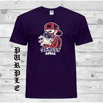 Chlapecké tričko detske-levne-bavlnene-tricko-potisk-sprejer-graffiti Barva: Purple - purpurová, velikost: 140