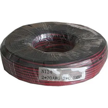 Příslušenství pro kamerový systém Dvoulinka 2x0,5mm2 20AWG červeno-černá, balení 100m