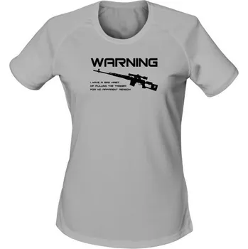 Dámské tričko Dámské funkční tričko BAD HABIT SVD Dragunov - světle šedá