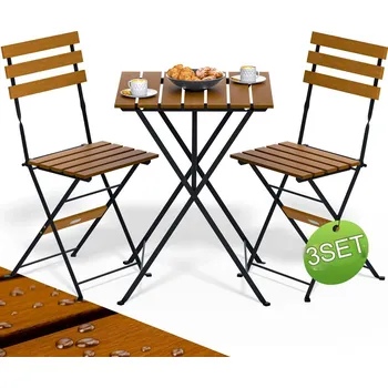 Zahradní sestava Deuba Dřevěná balkonová souprava - akát/kov