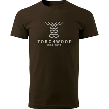 Pánské tričko Tričko Torchwood - hnědá