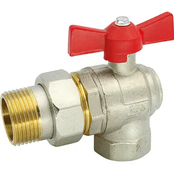 Ventil Slovarm KE-280R - Kohout kulový rohový se závitovou přípojkou M/F motýl DN25 1" - 400138