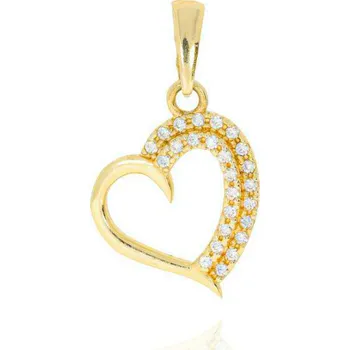 Přívěsek Zdobené zlaté srdíčko