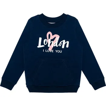 Chlapecká mikina Dívčí mikina - Winkiki WKG 02888, tmavě modrá Barva: Modrá tmavě, Velikost: 104