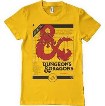 imago Tričko Dungeons & Dragons - 3 Volume Set, žluté, velikost XXL