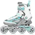 Kolečkové brusle Spokey Prime Pro bílé/tyrkysové