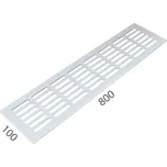 SRL - ALFA větrací mřížka šířka 100 x 800 mm 100 mm, 800 mm Bílá komaxit