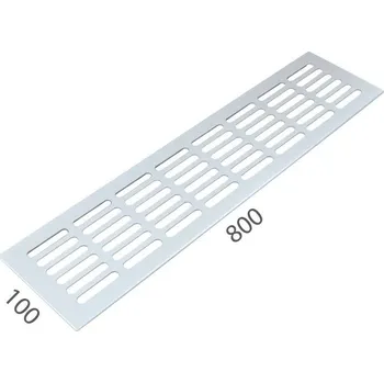 Větrací mřížka SRL - ALFA větrací mřížka šířka 100 x 800 mm 100 mm, 800 mm Bílá komaxit