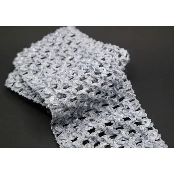 Textilie Ozdobná síťovaná pruženka Tutu - šedá - šířka 7 cm