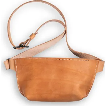 Outdoorové zavazadlo Eggo Bastian kožená ledvinka Oranžová