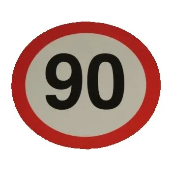 Samolepicí dekorace na vozidlo Nálepka omezení rychlosti 90km/H Fi 200mm MZR 26311