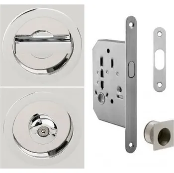 Vchodové dveře VPD Set na posuvné dveře 372-300 WC zámek Chrom lesklý