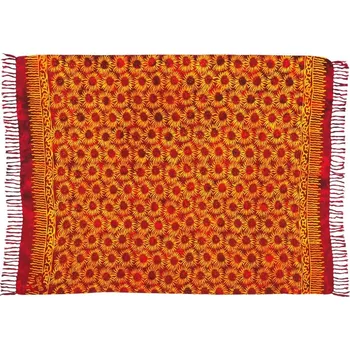 Šátek Šátek sarong Slunečnice červeno-žlutý