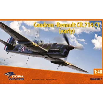 Plastikový model Dora Wings 1/48 Caudron-Renault CR.714 C1 early (4x camo)