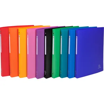 Pořadač PP 4-kroužkový Exacompta Duha se štítkem, A4 maxi, hřbet 20 mm, mix barev