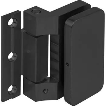 Nábytkové kování MPK - UNIQUE R8 - Pant na sklo s destičkou vertikální - pár BS - Černá matná