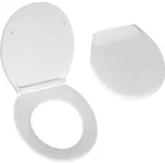 Slovarm - WC sedátko SOFTCLOSE, bílé, kovové závěsy, PP LIVIA - 672045