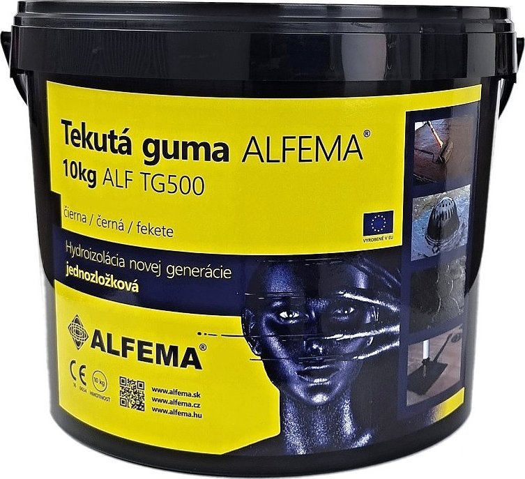 Tekutá guma ALFEMA TG500 černá 10 kg (hydroizolace Tekutá guma)