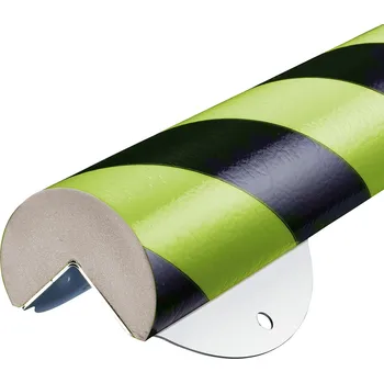 Stavební profil Nástěnný ochranný profil 11, černá / fluorescenční zelená, Ø 6 cm × 50 cm