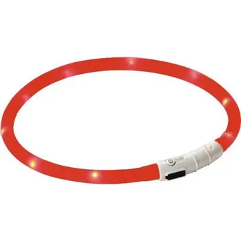 Obojek pro psy svítící LED - červený