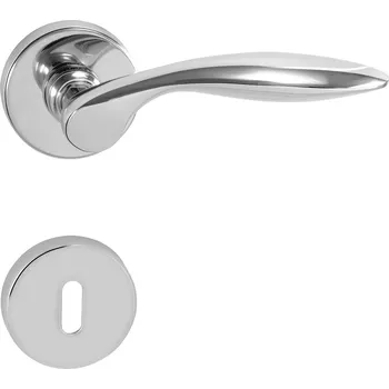 Dveřní kování TI - CLAUDIA - R 1938 rozety BB, klika/klika OC - ​​Chrom lesklý (03)